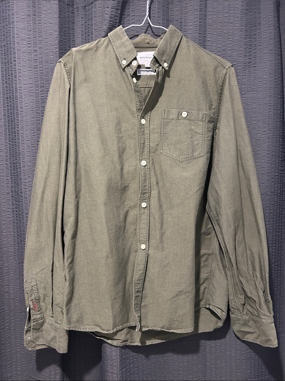 Norse Projects Olive Button-Down Cotton Shirt